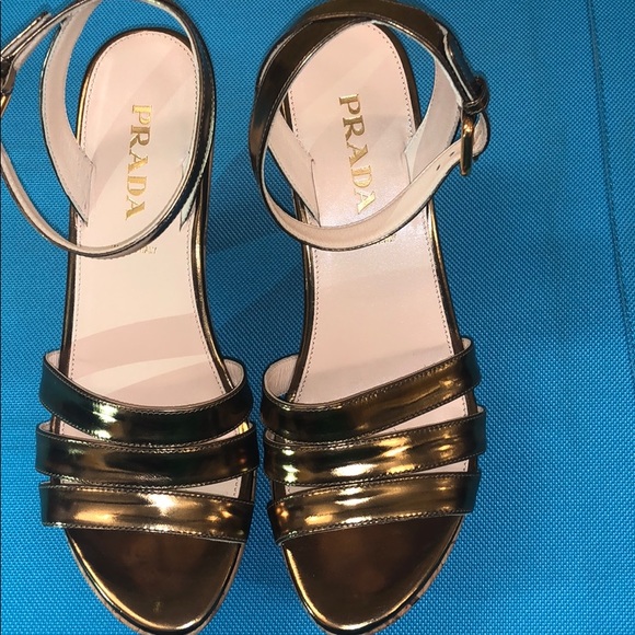 PRADA platform sandals!! Bamboo/Cork/leather!!! ❤️ - Picture 2 of 4